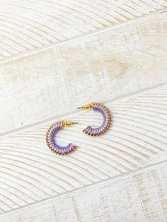 1" Hoop Lead Complaint & Nickel Free Gold Threads, Delicate Bracelet, Lavender, Thread, Hoop Earrings, Pendant Necklace, Pendant, Gold