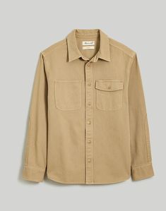 Garment-Dyed Work Shirt Rugged Washed Long Sleeve Shirt, Rugged Long Sleeve Washed Shirt, Utility Cotton Shirt For Fall, Rugged Relaxed Fit Button-up Shirt, Rugged Fall Workwear Shirt, Utility Shirt With Patch Pockets For Fall, Unstructured Washed Shirt For Fall, Fall Utility Shirt With Patch Pockets, Fall Washed Unstructured Shirt