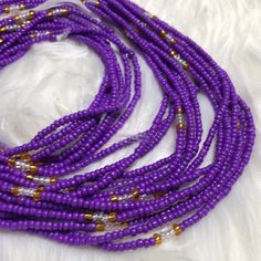 plus size waist beads for women Spiritual Round Waist Beads For Beach, Traditional Beaded Waist Beads For Festival, Traditional Purple Beaded Necklace With Round Beads, Gift Waist Beads With Small Beads, Gift Waist Beads With Tiny Beads, Gift Tiny Beads Waist Beads, Adjustable Bohemian Waist Beads With Polished Beads, Traditional Waist Beads With 108 Beads, Colorful Round Beads Waist Chain