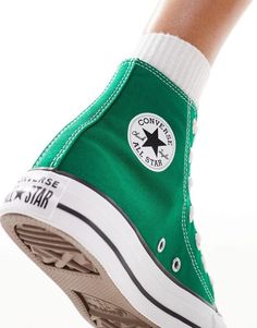 Shoes.by.Converse.Made for unboxing.High-top design.Lace-up fastening.Signature Converse All Star branding.Eyelets to inner foot for ventilation.Vulcanised rubber toe cap and outsole.Archival rubber taping.Platform sole.Product Code: 132979626 Green High-top Sneakers For Streetwear, Sporty Green High-top Sneakers, Green Mid-top Sneakers With Rubber Sole, Green Mid-top Sneakers, Green High-top Sneakers With Laces For Sports, Green High-top Sneakers With Round Toe, Green High-top Sneakers With Laces, Green Sporty Lace-up High-top Sneakers, Sporty Green Lace-up High-top Sneakers