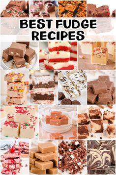 the best fudge recipes for desserts that are easy to make and delicious, they're so much tasty