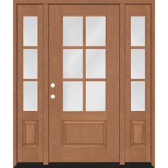 an image of a double door with sidelights on the front and side doors to both sides