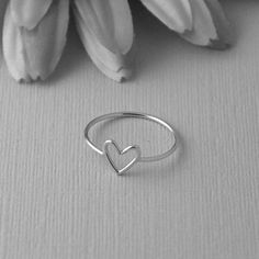 This awesome Heart ring is one of the new additions to my shop. So fun and stylish. Comes in sizes 6-7-8. Made of sterling silver. Check out the other shapes as well, circle and infinity. Comes in a Organza bag, gift box available or additional $2 Minimalist Silver Heart Ring, Trendy Silver Heart Ring For Valentine's Day, Trendy Silver Heart Ring For Anniversary, Modern Sterling Silver Heart Ring For Gift, Modern Sterling Silver Heart Ring Gift, Modern Sterling Silver Heart Ring, Silver Open Heart Minimalist Rings, Silver Minimalist Open Heart Ring, Minimalist Silver Open Heart Ring