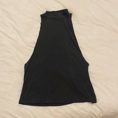 Nwt Silence + Noise Muscle Tee With Long Underarms In Black/Noir. You Would Likely Need To Wear A Cute Bra Or Bralette Underneath. Purchased From Urban Outfitters For $34. Last Pic Is An Attempt At A Side Angle Of The Shirt. Black Stretch High Neck Crop Top, Black High Neck Tank Top For Night Out, Fitted Black Tank Top T-shirt, Black Stretch High Neck Tank Top, Black High Neck Cotton Top, Sleeveless T-shirt For Night Out, Casual Sleeveless T-shirt For Night Out, Black Stretch Top For Night Out, Black Fitted Sleeveless T-shirt