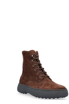 100% Calf Leather Bos Taurus, 100% Rubber | Tod's Men's Tods W. G. Lace-up Ankle Boots in Suede in Brown Africa | FW23/24 Brown Calf Leather Lace-up Boots With Reinforced Heel, Fall Suede Lace-up Boots With Plain Toe, Lace-up Calf Leather Boots With Vibram Sole, Brown Calf Leather Lace-up Boots With Lug Sole, Lace-up Calf Leather Boots With Leather Footbed, Winter Calf Leather Ankle Lace-up Boots, Lace-up Calf Leather Boots With Reinforced Heel, Rugged Waterproof Suede Boots With Reinforced Heel, Suede Boots With Leather Footbed And Medium Width