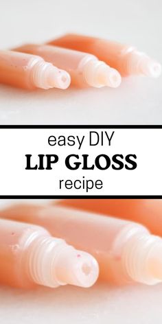 Have you ever wondered how to make lip gloss at home?  Learn how to make natural lip gloss with only 4-ingredients! This easy recipe is made with all-natural ingredients, is soothing to dry lips, and only costs pennies per tube to make. Home Made Lip Gloss, How To Make Lip Gloss, Lip Gloss Diy Recipes, Homemade Chapstick, Princess Penelope, Diy Lipgloss