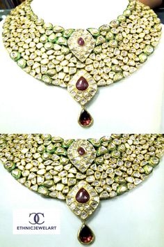 20K Gold Flat Diamond Polki & Enamel work necklace and earrings kundan meena Designer Gold Kundan Necklace, Designer Gold Kundan Necklace For Gift, Heavy Designer Kundan Necklace For Festive Occasions, Designer Gold Necklaces For Festivals, Festive Designer Gold Kundan Necklace, Designer Kundan Gold Necklace, Designer Kundan Gold Necklaces, Designer Gold Kundan Necklace For Festive Occasions, Designer Kundan Necklace For Festive Gift