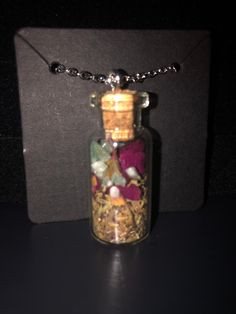 Handcrafted spell jar for healing Healing Spell Jar, Spell Jar Necklace, Healing Spell, Jar Necklace, Spell Jar, Healing Spells, Charm Necklaces, Charm Necklace, Necklace Etsy