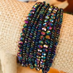 Iridescent Beaded Bracelet With Rhinestone-Encrusted Magnetic Clasp. Does Not Stretch, But Measurements Shown In Pictures. New Without Tags. Make Me Offers! Bundle And Save! Iridescent Beaded Bracelets With Round Beads For Party, Crystal Beaded Bracelets With Faceted Beads For Parties, Iridescent Beaded Bracelets For Party, Iridescent Round Beaded Bracelets For Party, Party Crystal Beaded Bracelets With Faceted Beads, Adjustable Crystal Bracelet With Spacer Beads For Parties, Adjustable Iridescent Crystal Bracelet With Faceted Beads, Iridescent Beaded Bracelets With Colorful Beads, Party Crystal Bracelets With Spacer Beads