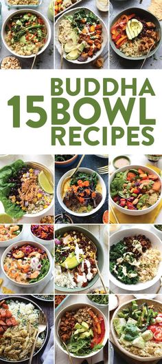 the cover of buddha brown's 15 bowl recipes