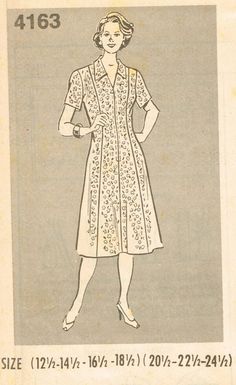 an old fashion sewing pattern for a women's dress with short sleeves and pockets