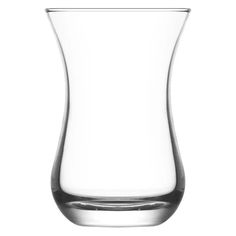 an empty glass on a white background