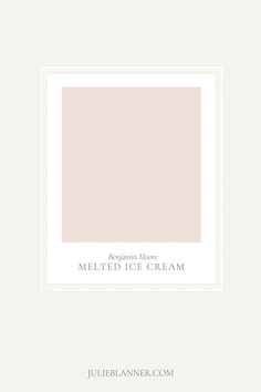 a white frame with the words melted ice cream on it