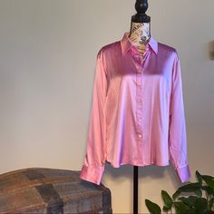 Land’s End Silky Blouse In Orchid Color. Sz 16. See Images For Measurements. Nwt. Can Be Worn Alone Or With Other Blouse In My Closet. Pretty Blouse! Pink Relaxed Fit Elegant Top, Elegant Pink Relaxed Fit Top, Elegant Relaxed Fit Pink Top, Classic Pink Blouse With Relaxed Fit, Pink Relaxed Fit Elegant Blouse, Classic Pink Relaxed Fit Blouse, Pom Pom Blouse, Cotton Tunic Tops, Orchid Color