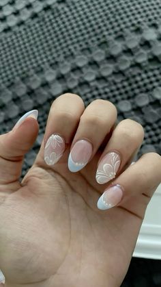 Nails For Italy Trip, Honeymoon Nails, Subtle Nails, Cute Nail Ideas, Girly Acrylic Nails, Classy Acrylic Nails, Almond Nails Designs