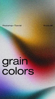 a book cover with the words grain colors on it