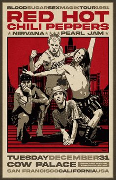 the red hot chili peppers concert poster