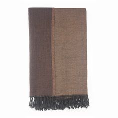 a brown and black scarf on a white background