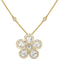 Indulge in the timeless elegance of the Classic Small Flower Necklace by Piranesi. This delicate necklace boasts a dazzling display of pear and round cut diamonds totaling approximately 2.50 carats, artfully set in 18K yellow gold. The intricate flower design exudes sophistication and feminine charm, making it the perfect accessory for any occasion. The accompanying diamond chain ensures a comfortable and secure fit while adding to the necklace's luxurious appeal. Elevate your jewelry collection Elegant Flower-shaped Jewelry With Single Cut Diamonds, Elegant Flower Shaped Jewelry With Single Cut Diamonds, Elegant Pear-shaped Brilliant Cut Drop Necklace, Elegant Pear Shaped Drop Necklace With Brilliant Cut, Elegant Pear-shaped Drop Necklace With Brilliant Cut, Luxury Flower Necklace With Brilliant Cut, Luxury Flower-shaped Brilliant Cut Necklace, Luxury Flower-shaped Necklace With Brilliant Cut, Luxury Flower Shaped Necklace With Brilliant Cut