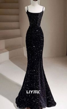 LP1876 - Black Mermaid Sequin Long Prom Dress Black Formal Dress – Liymc Black Sparkly Mermaid Prom Dress, Prom Dress Long Elegant, Black Dresses Sparkly, Sparkle Long Dress, Blakc Dress, Black Prom Dress Sparkly, Prom Dresses Black Sparkle, Sparkle Prom Dress Long, Prom Black Dresses