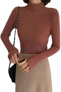 Light Academia Fungus High Collar Long Sleeve Top for Women Light Academia Style, Light Academia Fashion, Light Academia Aesthetic, Academia Style, Academia Fashion, Soft Girl Aesthetic