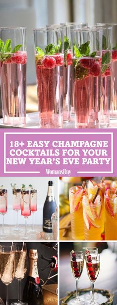 champagne and new year's eve party drinks