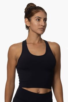 Black Sportswear Tank Top With Built-in Bra For Training, Sporty Tank Activewear With Built-in Bra, Functional Workout Tank Top With Built-in Bra, Functional Black Tank Top With Seamless Construction, Functional Sports Tank Top With Built-in Bra, Breathable 4-way Stretch Racerback Tank Top, Athleisure Tank Top With Built-in Bra For Training, Compression Tank Sports Bra With Seamless Construction, Stretch Moisture-wicking Racerback Top