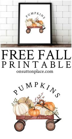 the free fall printable for pumpkins