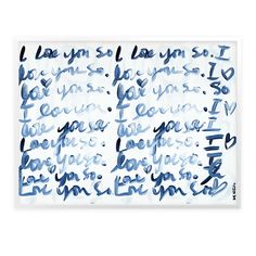 the words are written in blue ink on white paper