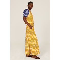 Yellow printed cotton (100% Cotton). Pants. Back zipper closure. 28" inseam. 12.5" rise. Imported. Spring Cotton Printed Pants, Printed Yellow Cotton Bottoms, Yellow Printed Cotton Bottoms, Relaxed Fit Straight Printed Pants, Printed Cotton Ankle-length Pants, Casual Printed Cotton Wide Leg Pants, Printed Cotton Long Pants, Printed Cotton Pants, Printed Relaxed Fit Ankle-length Pants