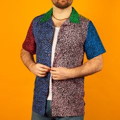 Color Block Turing Hawaiian Shirt Retro Windbreaker, Donate To Charity, Rave Wear, Lgbtq Pride, Long Crop Top, Knitted Tshirt, Retro Prints, Printed Sweater, Print Tank