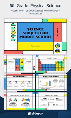 the science project for middle school students is shown in this graphic style, with text that reads