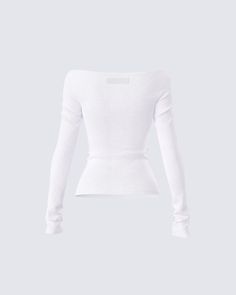 Sleek, chic, and effortless - this top is the perfect closet essential ✨ Constructed from soft stretch textured jersey, and complete with extra long sleeves and a raw edge for a sleek and subtle staple piece that's perfect for all occasions 🤍 Chic Ribbed Fitted Top, Chic Long Sleeve Stretch Fine Knit Top, Chic Stretch Long Sleeve Top In Fine Knit, Fine Knit Long Sleeve Top With Minimal Stretch, Chic Fitted Long Sleeve Fine Knit Top, Elegant Stretch Textured Knit Tops, Elegant Stretch Tops With Textured Knit, Chic Fitted Knit Top With Ribbed Neckline, Fitted Textured Knit Top