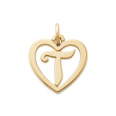 Keep your initials (and the initials of loved ones) close with you wherever you go thanks to the Heart Script Initial Charm. Originally released in 1982, this classic Avery heart charm is available in sterling silver or 14K gold and is available in letter Anniversary Heart Charm Initial Pendant, Anniversary Heart Charm With Initial Pendant, Anniversary Heart Charm And Initial Pendant, Anniversary Initial Pendant Charms, Classic Initial Pendant Charm, Gold James Avery, James Avery Charm, Traditional Heart, Script Initial