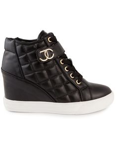 Women's Journey Wedge Sneakers Shoes Wedges Sneakers, Womens Wedge Sneakers, Wedge High Tops, Sporty Wear, Heel Sneakers, Black Wedge Sneakers, Juicy Couture Shoes, Athleisure Sneakers, Top Sneakers Women