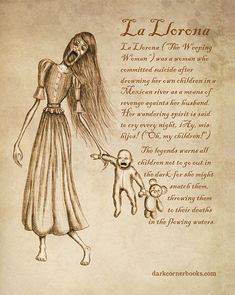 an old paper with a drawing of a woman holding a child's hand and the words la lorosta on it