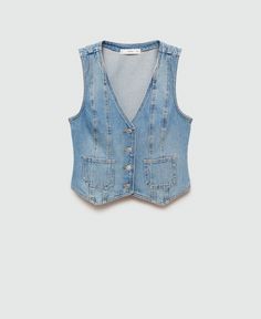 out of stock Knitted Vests, Women's Vests, Denim Suit, Jean Vest, Denim Details, Knit Vest, Pocket Detail, Denim Vest, Womens Vest