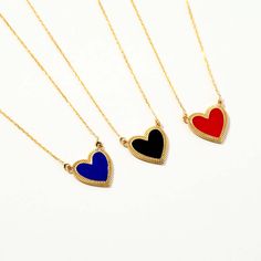 14K Solid Gold Enamel Textured Heart Necklace Enhance your style with our 14k Gold Enamel Textured Heart Necklace for women. This heart jewelry, featuring a unique prisma font charm, is the perfect anniversary gift that adds a touch of elegance to any outfit. Designed to be durable, it stands as a symbol of love and commitment. With its stunning design, it's not just a piece of jewelry, but a statement of everlasting love. You'll have: 14k solid gold handcrafted pieces 100% ethical sourced jewel Pendant Heart, Necklace Heart, Cross Bracelet, Personalized Bracelets, Yellow Gold Chain, Evil Eye Necklace, Engraved Necklace, Evil Eye Bracelet, Personalized Birthday Gifts