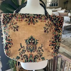 This Is A 1970s Vintage Carpet Tote Bag Very Hard To Find. I Was In A Vintage Business For Many Years And Was The Largest Supplier Of Carpet Bags Only Came Across A Handful Of The Tote Style. This Is 20 X 12. Vintage Beige Hobo Bag For Shopping, Vintage Beige Satchel Hobo Bag, Vintage Beige Hobo Tote Bag, Vintage Tote Satchel For Shopping, Vintage Hobo Bag With Double Handle For Shopping, Vintage Satchel Tote For Shopping, Vintage Beige Satchel For Shopping, Retro Brown Hobo Bag For Shopping, Vintage Double Handle Hobo Bag For Shopping