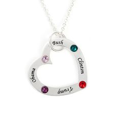 This gorgeous engraved heart necklace with birthstones looks beautiful with just about everything in your closet, and is sure to be a favorite. Whether you're looking for a personalized anniversary gift, a special Valentine's day gift, or a Mother's day gift that shows your loved ones how special they are to you, an engraved necklace is certain to please.Chain Type: Width: 21 mmHeight: 23 mmThickness: 1.2 mmMaterial: Plating Color: Silver Personalized Stainless Steel Heart Necklace For Anniversary, Heart Charm Birthstone Necklace For Anniversary, Heart-shaped Sterling Silver May Birthstone Necklace, Sterling Silver Heart-shaped Birthstone Necklace, Anniversary Heart Pendant Necklace With May Birthstone, Anniversary Heart Necklace With May Birthstone, Heart Pendant Necklace For Anniversary With May Birthstone, Anniversary Heart Pendant Necklace For May Birthstone, Engraved Birthstone Necklace For Mother's Day Anniversary