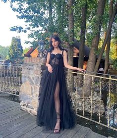 Luxury Black Corset Dress For Romantic Evening, Black Tulle Prom Dress Two Slits, Sheer Top Corset Prom Dress Tight, Corset Tulle Dress Formal, Black Aline Corset Dress, Corset Top Tulle Dress, Tulle Prom Dress Under 100, Bride Dress Black Corset, Tight Sheer Top Corset Prom Dress