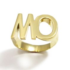 This personalized ring will be handmade with your desired name. Wherever you go, wear your beautiful 24k gold plated custom ring with your loved one name or even your own.  #jonjonjewel #initialring #signetring Gold Modern Initial Ring As Gift, Modern Gold Initial Ring For Gift, Modern Personalized Initial Ring In Yellow Gold, Modern Personalized Yellow Gold Initial Ring, Modern Gold Ring With Initials, Modern Gold Rings With Initials, Customizable Gold Initial Ring, Customized Gold Open Ring, Customized Yellow Gold Rings For Gift