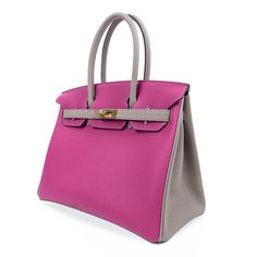 Designer Pink Top Handle Bag, Designer Pink Bag With Removable Pouch, Designer Pink Bags With Removable Pouch, Luxury Pink Shoulder Bag For Travel, Luxury Pink Bag For Daily Use, Designer Pink Bags With Dust Bag, Designer Pink Bag With Dust Bag, Designer Pink Travel Bag, Designer Pink Bags For Travel