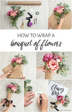 how to wrap a bouquet of flowers