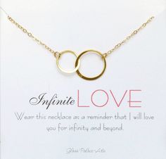 Infinite Love Infinity Necklace For Women - Sterling Silver, Gold, Rose Gold Gold Jewelry Gift Wrapped For Valentine's Day, Elegant Jewelry For Anniversary, Gift Wrapped, Elegant Anniversary Jewelry Gift Wrapped, Meaningful Gold Necklace For Anniversary, Gold Jewelry Gift Wrapped For Mother's Day, Gold Jewelry Gift Wrapped For Gift Giving, Elegant Gold Jewelry Gift Wrapped, Personalized Infinity Jewelry With Meaningful Style, Personalized Infinity Meaningful Jewelry