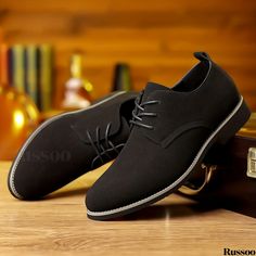 Russoo - Mens Lace-up Derby Shoes: Elegant Footwear for Business, Formal Occasions, and Black Tie Events Trendy Shoes For Men Casual, Boys Shoes Men, Casual Dress Shoes Men, Black Formal Shoes For Men, Men Shoes Aesthetic, Office Shoes For Men, Leather Shoes Men Casual, Leather Shoes Men Formal, Mens Business Casual Shoes