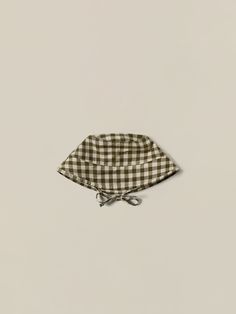 Olive Gingham Bucket Sun Hat Kid Aesthetic, Kid Clothes, Summer Essential, Summer Hat, Old T Shirts, Ready To Play, Summer Hats, Woven Cotton, The Sand