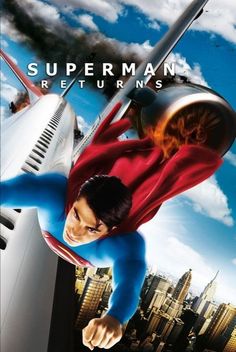 the poster for superman returns is shown in this image