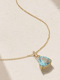 MATEO 14-karat gold topaz necklace Luxe Apartment, Gold Topaz, Topaz Necklace, Everyday Necklace, Wizarding World, Net A Porter, Luxury Jewelry, Blue Topaz, Women Collection