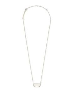 It's here: the Elisa Pendant Necklace of your minimalist dreams! A dainty Sterling Silver pendant and delicate metallic chain combine to create your new favorite wear-anywhere accessory. This pendant necklace looks perfect with any ensemble, with endless styling opportunities (did someone say layering?!). Make the Elisa Pendant Necklace a staple in your wardrobe and you won't be disappointed. Silver Kendra Scott, Kendra Scott Elisa Necklace, Elisa Necklace, Elisa Pendant Necklace, Short Pendant Necklace, Kendra Scott Elisa, Demi Fine Jewelry, Silver Engraving, Kendra Scott